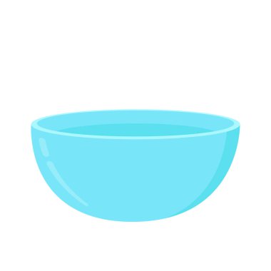 Mavi Bowl. Beyaz arka planda bovling. kase vektörü.