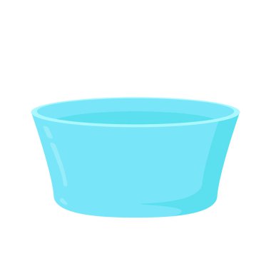 Mavi Bowl. Beyaz arka planda bovling. kase vektörü.