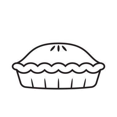 Turta simgesi logosu izole edildi. Turta simgesi, fırın vektörü.