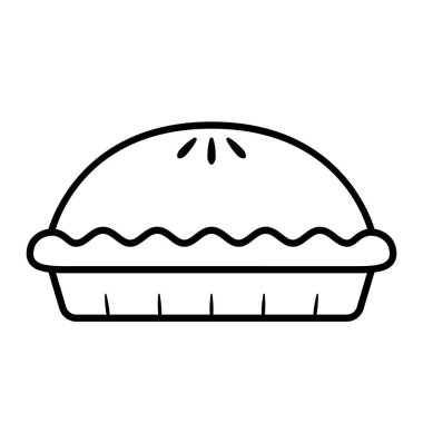 Turta simgesi logosu izole edildi. Turta simgesi, fırın vektörü.