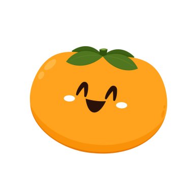 Hurma karikatür vektörü. Beyaz arkaplanda hurma.