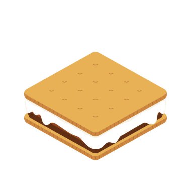 Çikolata ve kraker. S 'more graham krakeri, çikolata ve lokum..