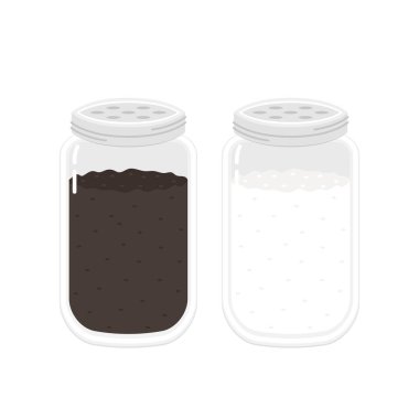 Biber ve tuzluk mutfak ikonu. Biber ve tuzluk taşıyıcı..