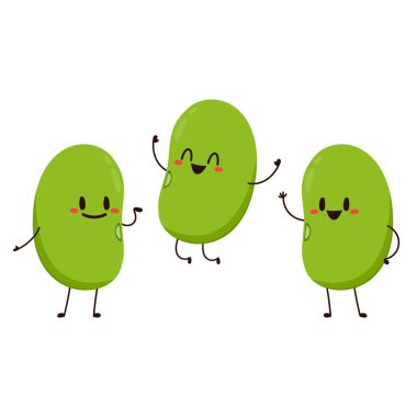 Mung Bean vektörü. Mung Bean karakter tasarımı.