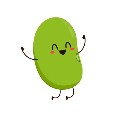 Mung Bean vektörü. Mung Bean karakter tasarımı.