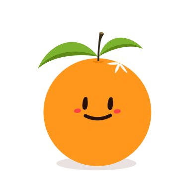 Mandalina turuncusu beyaz arka plan vektörü - illüstrasyon. Çin Yeni Yıl Portakalı.