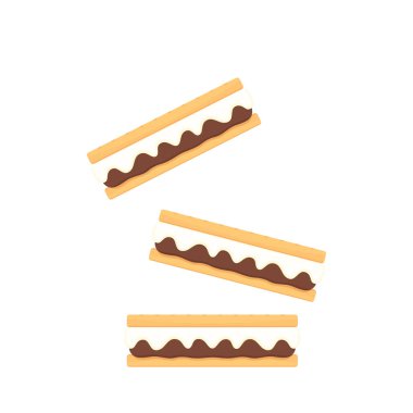 Çikolata ve kraker. S 'more graham krakeri, çikolata ve lokum..