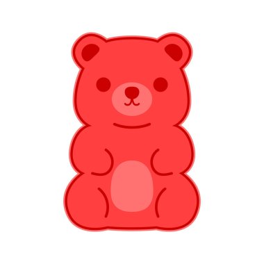 Jöle meyve jelibonu verir. Karakter Illustrator vektör tasarımı.