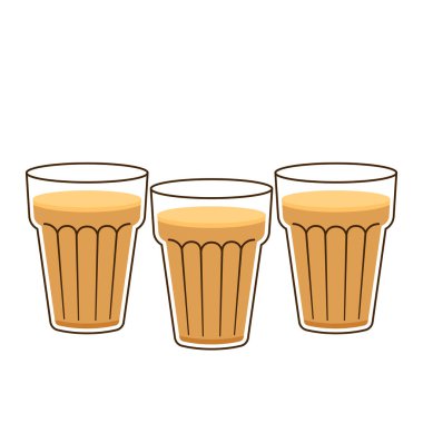 Hint sıcak içecek vektörü. Hint chai ikonu. Chai, Hint içkisidir. Kerala çay dükkanının illüstrasyon vektörü. Hint Kerala yol kenarı. Kerala çay dükkanı çizimi. Kerala Eski.