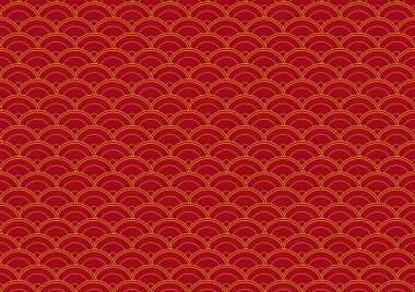 Çin desenli duvar kâğıdı, yeni yıl için oryantal arka plan. Vektör çizimi. Yeni Yıl 2025.