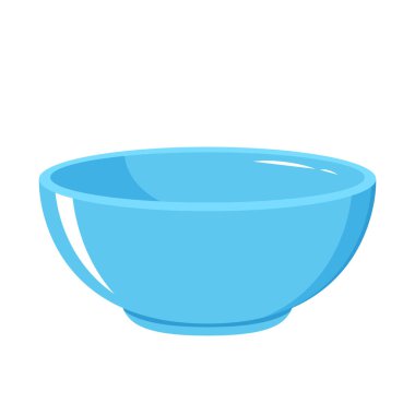 Mavi Bowl. Beyaz arka planda bovling. kase vektörü.