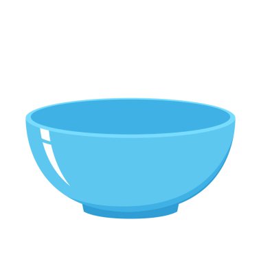 Mavi Bowl. Beyaz arka planda bovling. kase vektörü.