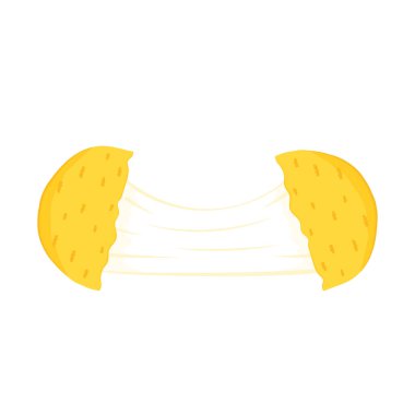 Mozzarella peynir topu vektörü. Beyaz arka planda peynir topu. Peynir esnemesi. Kızarmış peynir..