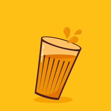 Hint sıcak içecek vektörü. Hint chai ikonu. Chai, Hint içkisidir. Kerala çay dükkanının illüstrasyon vektörü. Hint Kerala yol kenarı. Kerala çay dükkanı çizimi. Kerala Eski.