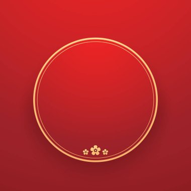 Mutlu Çin Yeni Yılı 2025. Çin yeni yıl afişi. Tebrik kartı. Kırmızı zemin üzerinde fener bulunan Çin çerçevesi.