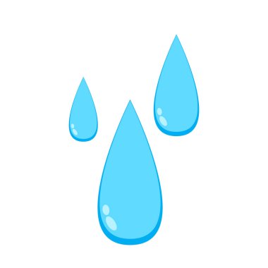 Su damlası izole vektörü. Su damlasının illüstrasyon vektörü.