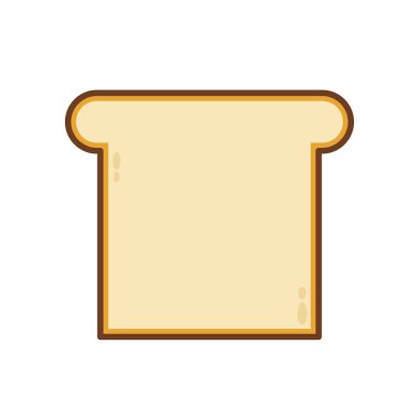 Ekmek tostu logosu vektör çizimi. Ekmek beyaz arkaplanda izole edildi.