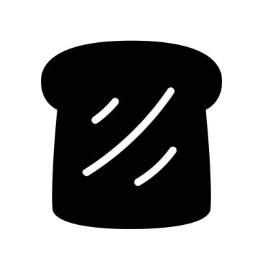 Ekmek tostu logosu vektör çizimi. Ekmek beyaz arkaplanda izole edildi.