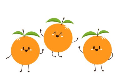 Beyaz arkaplan vektörü üzerinde Çince turuncu karakter - illüstrasyon. Çin Yeni Yıl Portakalı.