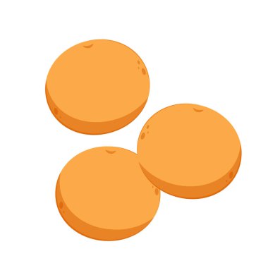 Mandalina turuncusu beyaz arka plan vektörü - illüstrasyon. Çin Yeni Yıl Portakalı.