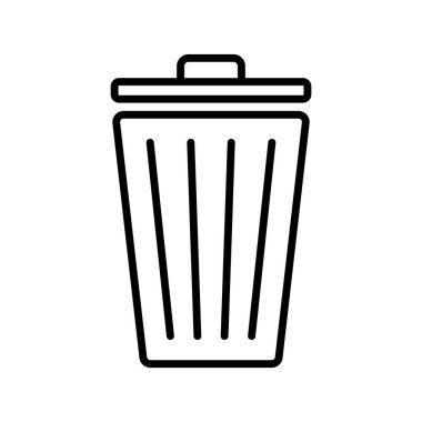 Çöp kutusu simgesi vektörü. Çöp kutusu simgesini geri dönüştür. Moda düz dizaynında çöp kutusu simgesi.