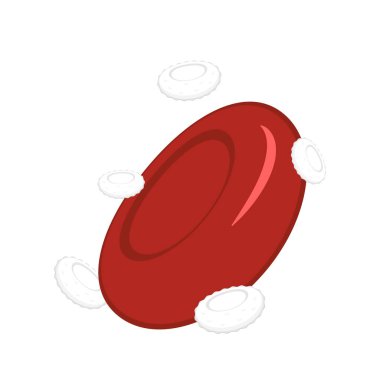 Kırmızı ve beyaz kan hücresi ikonu tasarımı. lökosit vektörü