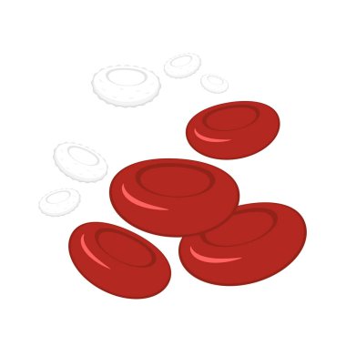Kırmızı ve beyaz kan hücresi ikonu tasarımı. lökosit vektörü