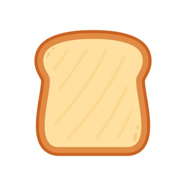 - Şerefe. Ekmek Vektörü çizgi film çizim simgesi tasarımı. Beyaz arkaplanda izole.