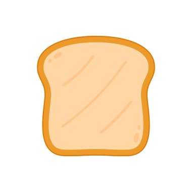 - Şerefe. Ekmek Vektörü çizgi film çizim simgesi tasarımı. Beyaz arkaplanda izole.