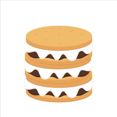 Çikolata ve kraker. S 'more graham krakeri, çikolata ve lokum..