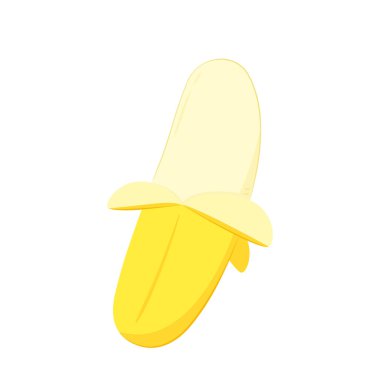 Muz çizgi film vektörü. Beyaz arkaplanda muz.