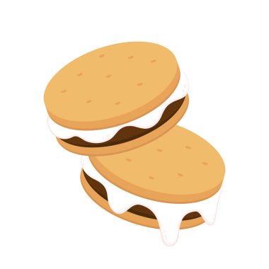 Çikolata ve kraker. S 'more graham krakeri, çikolata ve lokum..