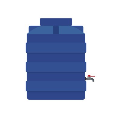 Su tankı vektörü. Çak bakalım. Beyaz arkaplanda su tankı.