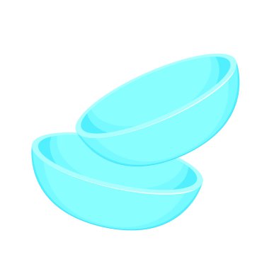 Mavi Bowl. Beyaz arka planda bovling. kase vektörü.