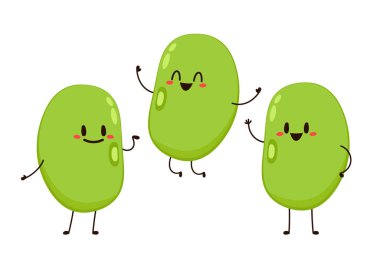 Mung Bean vektörü. Mung Bean karakter tasarımı.