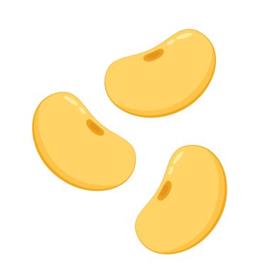 Soya fasulyesi vektörü. Beyaz arka planda soya fasulyesi. Metin için boş alan.