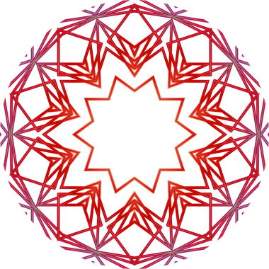 Gösterişli caleidoscope dairesi rengarenk basit ve modern çizgi sanat hareketi grafikleri estetik arka plan için