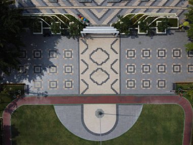 Pati Regency şehir merkezinin hava görüntüsü. Pati Regency, Orta Java Eyaleti 'nde bir naipliktir. Bu bölge Pati Bumi Mina Tani sloganıyla ünlüdür..