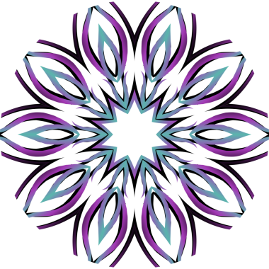 Güzel renkli caleidoscope gradyan çiçek sanatı batik etnik dayak borneo desen arka plan