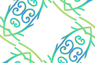 Endonezya kültürünün renkli gradyan sanat modeli duvar kağıdı reklamları için geleneksel tenun batik etnik dayak süsü