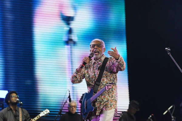 2022年9月4日 里约热内卢 歌手吉尔贝托吉尔在里约热内卢市的 摇滚2022 节上的表演 — 图库照片