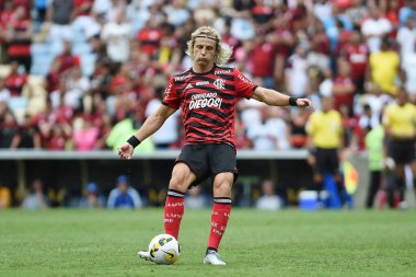 Rio de Janeiro, Brezilya, 12 Kasım 2022. Flamengo takımından futbolcu David Luiz, Flamengo x Ava maçı sırasında, Brezilya Şampiyonası için, Maracan Stadyumu 'nda.