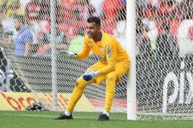 Rio de Janeiro, Brezilya, 12 Kasım 2022. Ava takımının kalecisi Gledson, Flamengo x Ava maçı sırasında, Brezilya Şampiyonası için, Maracan Stadyumu 'nda.