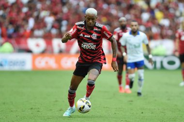 Rio de Janeiro, Brezilya, 12 Kasım 2022. Flamengo takımından futbolcu Andre Luiz, Flamengo x Ava maçı sırasında, Brezilya Şampiyonası için, Maracan Stadyumu 'nda.