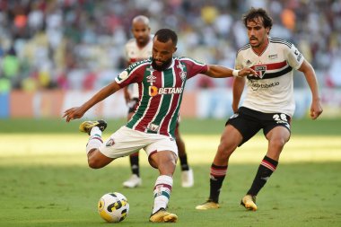 Rio de Janeiro, Brezilya, 5 Kasım 2022. Futbolcu Samuel Xavier, Fluminense 'e karşı. Brezilya Şampiyonası için Paulo maçı, Maracan Stadyumu 'nda..
