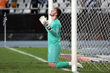 Rio de Janeiro, Brezilya, 10 Kasım 2022. Botafogo kalecisi Lucas Perri, Boafogo x Santos maçında Brezilya 'nın Engenho Stadyumu' nda oynanacak..