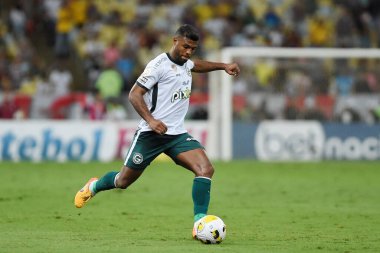 Rio de Janeiro, Brezilya, 9 Kasım 2022. Gois takımının futbolcusu, Brezilya Şampiyonası için oynanan fluminense vs. Gois maçında, Maracan Stadyumu 'nda..