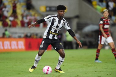 Rio de Janeiro, Brezilya, 25 Ekim 2022. Santos takımından futbolcu Eduardo Bauermann, Flamengo x Santos maçında Brezilya Stadyumu 'nda oynanacak..
