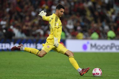Rio de Janeiro, Brezilya, 5 Ekim 2022. Flamengo x Internacional maçında, Maracan Stadyumu 'nda oynanan Brezilya Şampiyonası' nda kaleci Keiller..