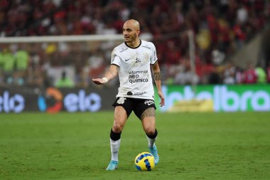Rio de Janeiro, Brezilya, 19 Ekim 2022. Korintliler takımından futbolcu Fabio Santos, Flamengo x Corinthians maçında, Brezilya 'nın son kupası için, Maracan Stadyumu' nda.